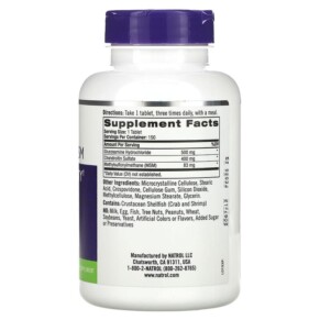 Thành phần vi chất của Natrol Glucosamine Chondroitin & MSM 150 Tablets 047469002244