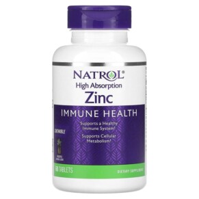 Thực phẩm chức năng Natrol High Absorption Zinc Natural Pineapple 60 Tablets 047469070717