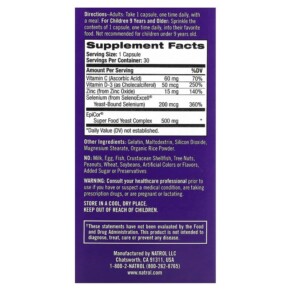 Thành phần vi chất của Natrol Immune Boost 30 Capsules 047469057442