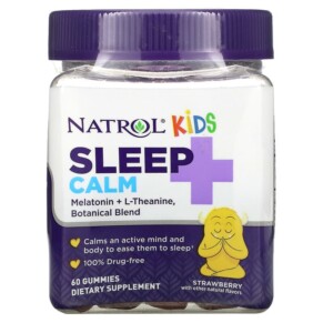 Thực phẩm chức năng Natrol Kids Sleep + Calm Ages 4 + Up Strawberry 60 Gummies 047469077785