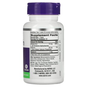 Thành phần vi chất của Natrol Melatonin 1 mg 90 Tablets 047469004651