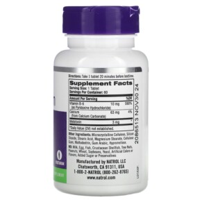 Thành phần vi chất của Natrol Melatonin 3 mg 60 Tablets 047469005108