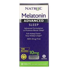 Thực phẩm chức năng Natrol Melatonin Advanced Sleep Time Release 10 mg 60 Tablets 047469059644