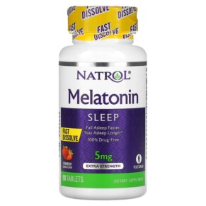 Thực phẩm chức năng Natrol Melatonin Fast Dissolve Extra Strength Strawberry 5 mg 90 Tablets 047469058654