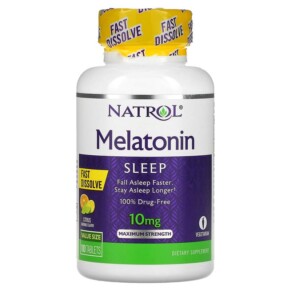 Thực phẩm chức năng Natrol Melatonin Fast Dissolve Maximum Strength Citrus 10 mg 100 Tablets 047469071660