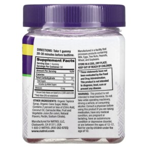 Thành phần vi chất của Natrol Melatonin Max Sleep Blueberry 10 mg 50 Gummies 047469078812