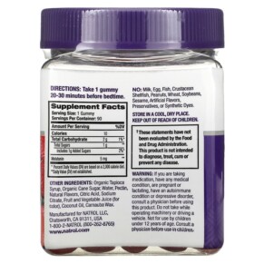 Thành phần vi chất của Natrol Melatonin Sleep Strawberry 5 mg 90 Gummies 047469073329