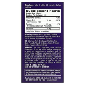Thành phần vi chất của Natrol Melatonin Sleep Time Release 10 mg 100 Tablets 047469072797