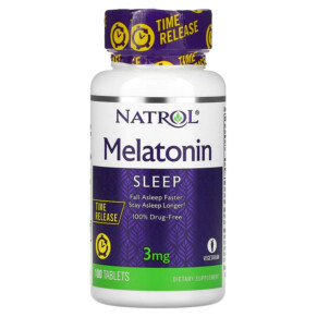 Thực phẩm chức năng Natrol Melatonin Time Release 3 mg 100 Tablets 047469004583