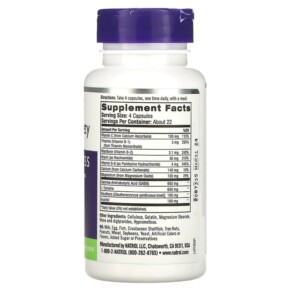 Thành phần vi chất của Natrol Stress & Anxiety Formula 90 Capsules 047469005207