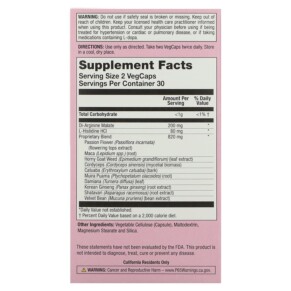 Thành phần vi chất của Natural Balance Cobra Women 60 VegCaps 047868519701