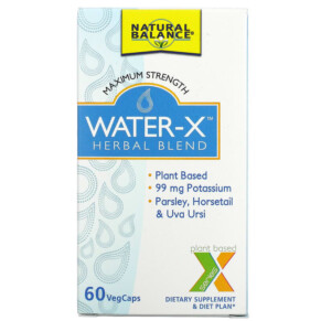 Thực phẩm chức năng Natural Balance Water-X Herbal Blend Maximum Strength 60 VegCaps 047868712171