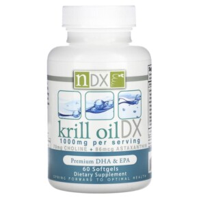 Thực phẩm chức năng Natural Dynamix (NDX) Krill Oil DX Premium DHA & EPA 500 mg 60 Softgels 761584262634