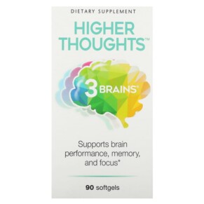 Thực phẩm chức năng Natural Factors 3 Brains Higher Thoughts 90 Softgels 068958030500