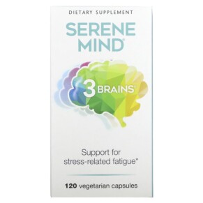 Thực phẩm chức năng Natural Factors 3 Brains Serene Mind 120 Vegetarian Capsules 068958030579
