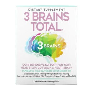 Thực phẩm chức năng Natural Factors 3 Brains Total 30 Convenient Cello Packs 068958030593
