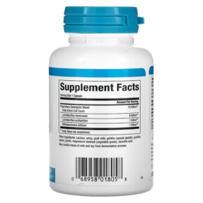 Thành phần vi chất của Natural Factors Acidophilus & Bifidus Double Strength 10 Billion 90 Capsules 068958018058