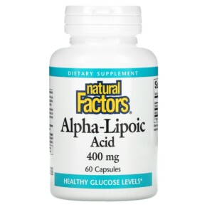 Thực phẩm chức năng Natural Factors Alpha-Lipoic Acid 400 mg 60 Capsules 068958021010