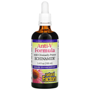 Thực phẩm chức năng Natural Factors Anti-V Formula with Clinically Proven Echinamide 3.4 fl oz (100 ml) 068958047515