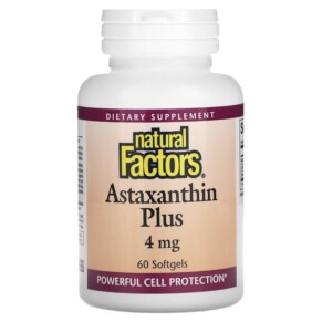 Thực phẩm chức năng Natural Factors Astaxanthin Plus 4 mg 60 Softgels 068958010137