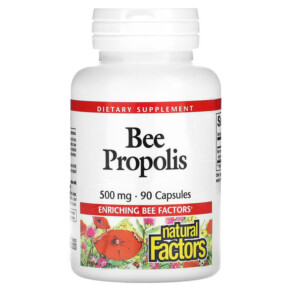 Thực phẩm chức năng Natural Factors Bee Propolis 500 mg 90 Capsules 068958031613