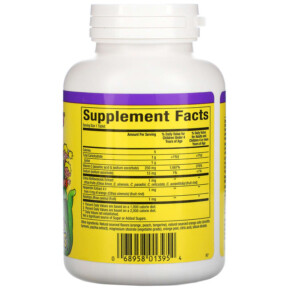 Thành phần vi chất của Natural Factors Big Friends Chewable Vitamin C Tangy Orange 250 mg 90 Chewable Tablets 068958013954