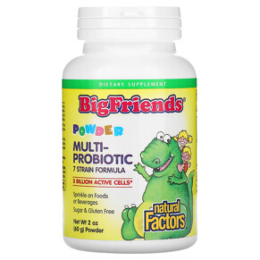 Thực phẩm chức năng Natural Factors BigFriends Multi-Probiotic Powder 3 Billion 2 oz (60 g) 068958018515