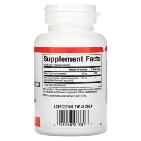 Thành phần vi chất của Natural Factors Bioactive Quercetin EMIQ 50 mg 60 Vegetarian Capsule 068958013817