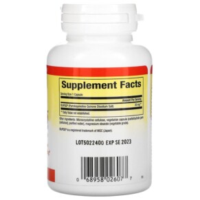 Thành phần vi chất của Natural Factors BioPQQ 20 mg 30 Vegetarian Capsules 068958026077