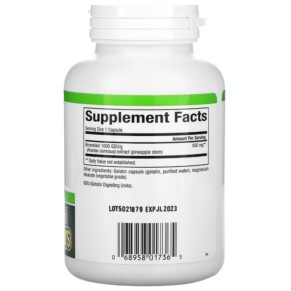Thành phần vi chất của Natural Factors Bromelain 500 mg 180 Capsules 068958017365