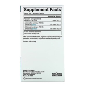 Thành phần vi chất của Natural Factors Calm Biotic 3 Billion 30 Vegetarian Capsules 068958018607