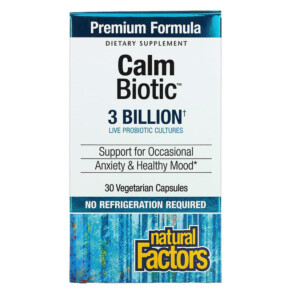 Thực phẩm chức năng Natural Factors Calm Biotic 3 Billion 30 Vegetarian Capsules 068958018607