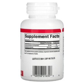 Thành phần vi chất của Natural Factors Chromium GTF Chelate 500 mcg 90 Tablets 068958016306