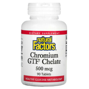 Thực phẩm chức năng Natural Factors Chromium GTF Chelate 500 mcg 90 Tablets 068958016306