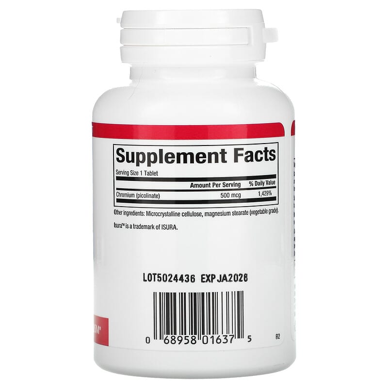 Natural Factors Chromium Picolinate 500 mcg 90 Tablets 2 Thành phần vi chất của Natural Factors Chromium Picolinate 500 mcg 90 Tablets 068958016375