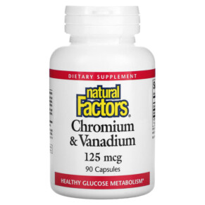 Thực phẩm chức năng Natural Factors Chromium & Vanadium 125 mcg 90 Capsules 068958016351