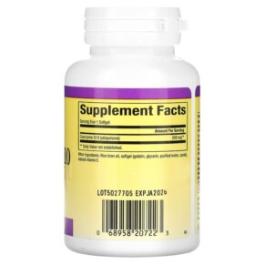 Natural Factors Coenzyme Q10 200 mg 60 Softgels 3 Thành phần vi chất của Natural Factors Coenzyme Q10 200 mg 60 Softgels 068958207223