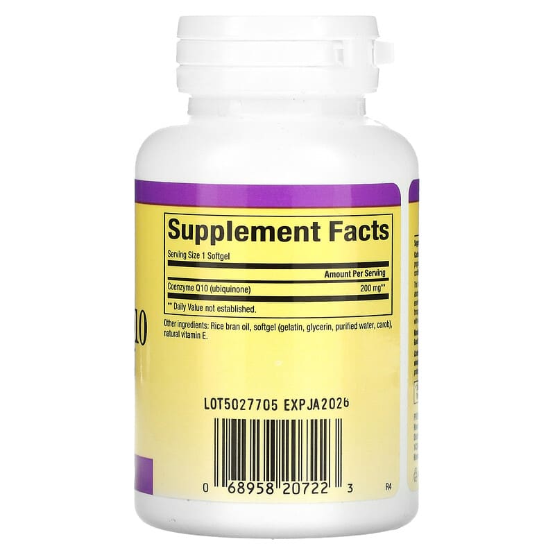 Natural Factors Coenzyme Q10 200 mg 60 Softgels 2 Thành phần vi chất của Natural Factors Coenzyme Q10 200 mg 60 Softgels 068958207223