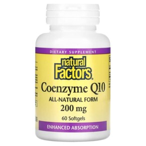 Thực phẩm chức năng Natural Factors Coenzyme Q10 200 mg 60 Softgels 068958207223