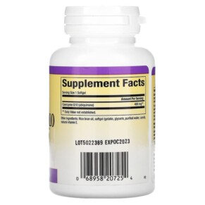 Thành phần vi chất của Natural Factors Coenzyme Q10 400 mg 60 Softgels 068958207254