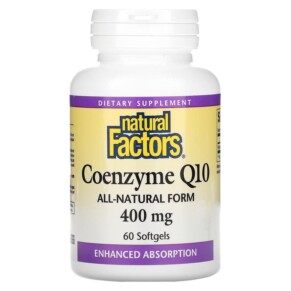Thực phẩm chức năng Natural Factors Coenzyme Q10 400 mg 60 Softgels 068958207254