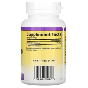 Thành phần vi chất của Natural Factors Coenzyme Q10 50 mg 120 Softgels 068958020747
