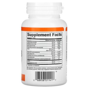 Thành phần vi chất của Natural Factors Complete B 100 mg 90 Tablets 068958011417