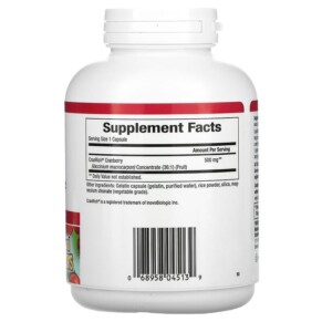 Thành phần vi chất của Natural Factors CranRich Super Strength Cranberry Concentrate 500 mg 180 Capsules 068958045139