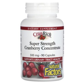 Thực phẩm chức năng Natural Factors CranRich Super Strength Cranberry Concentrate 500 mg 90 Capsules 068958045122