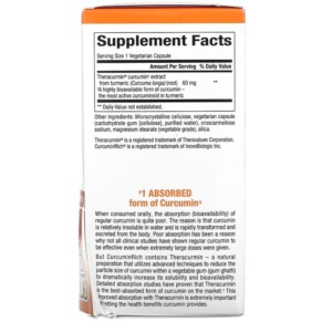 Thành phần vi chất của Natural Factors CurcuminRich Double Strength Theracurmin 120 Vegetarian Capsules 068958045481