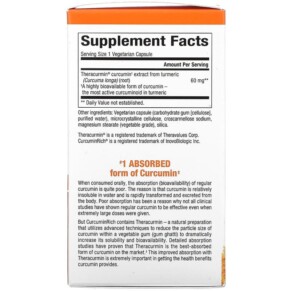 Thành phần vi chất của Natural Factors CurcuminRich Double Strength Theracurmin 60 Vegetarian Capsules 068958045443