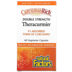 Thực phẩm chức năng Natural Factors CurcuminRich Double Strength Theracurmin 60 Vegetarian Capsules 068958045443