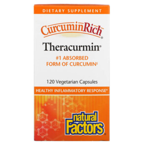 Thực phẩm chức năng Natural Factors CurcuminRich Theracurmin 120 Vegetarian Capsules 068958045399