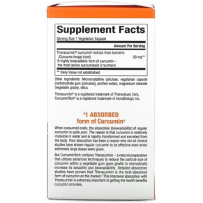 Thành phần vi chất của Natural Factors CurcuminRich Theracurmin 60 Vegetarian Capsules 068958045382